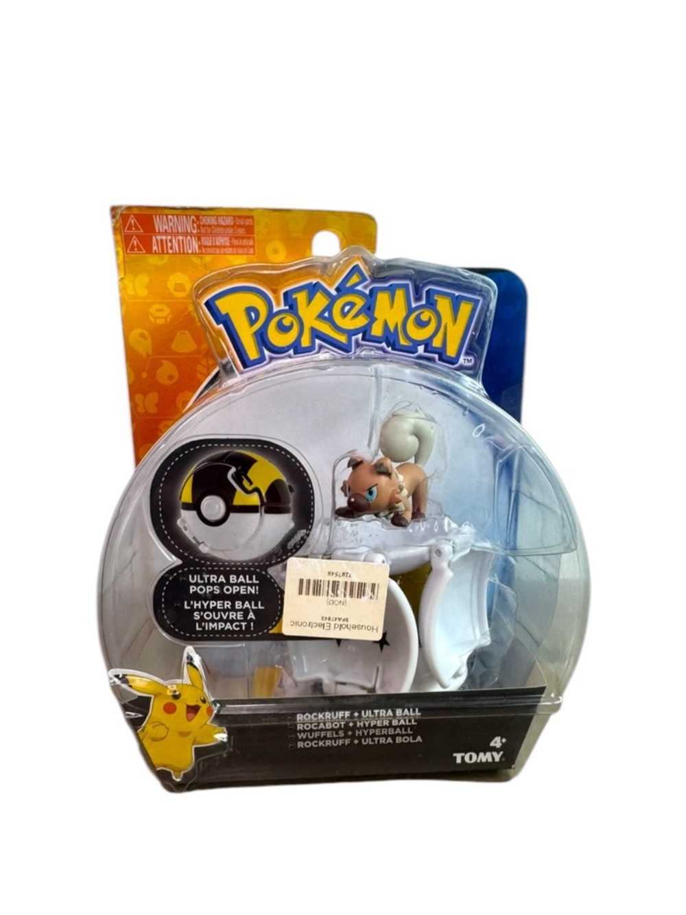 Pokemon Rockruff Playset with White & Brown Figure